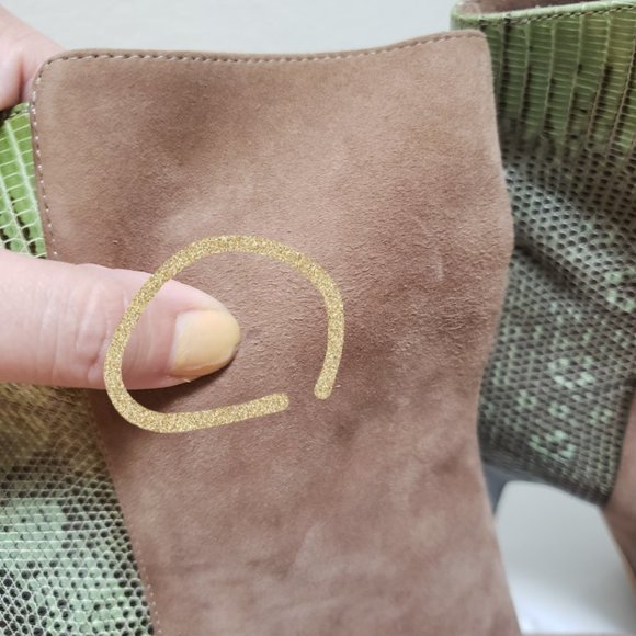 Malone Souliers 'Madleen' Suede/Lizard High Heel Bootie - Picture 13 of 15